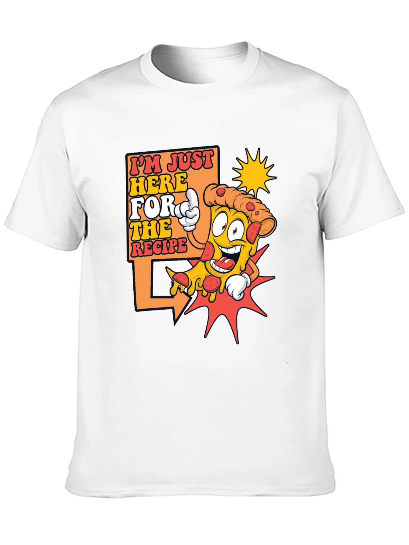 Funny Pizza Recipe T-Shirt - Foodie Tee