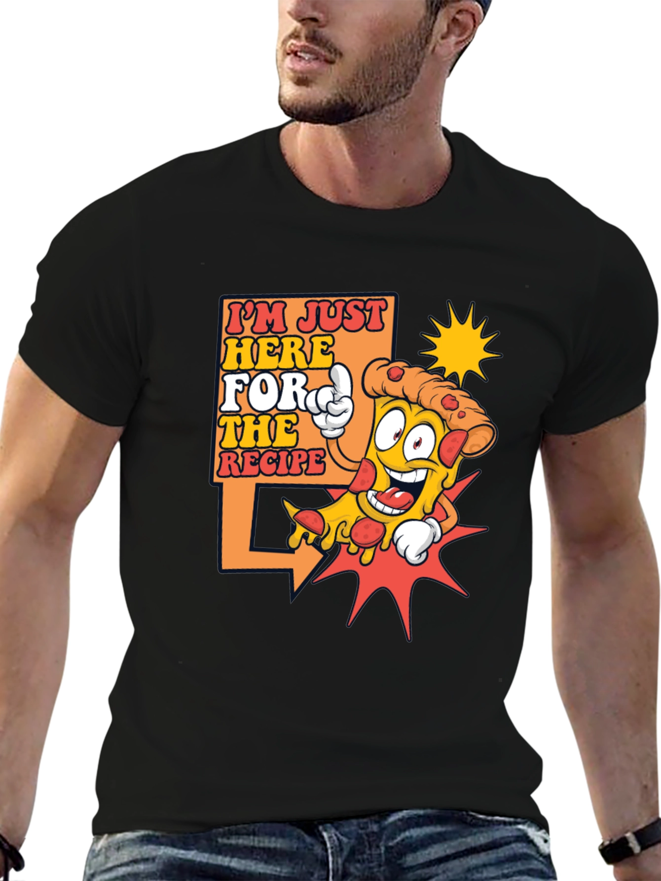 Funny Pizza Recipe T-Shirt - Foodie Tee
