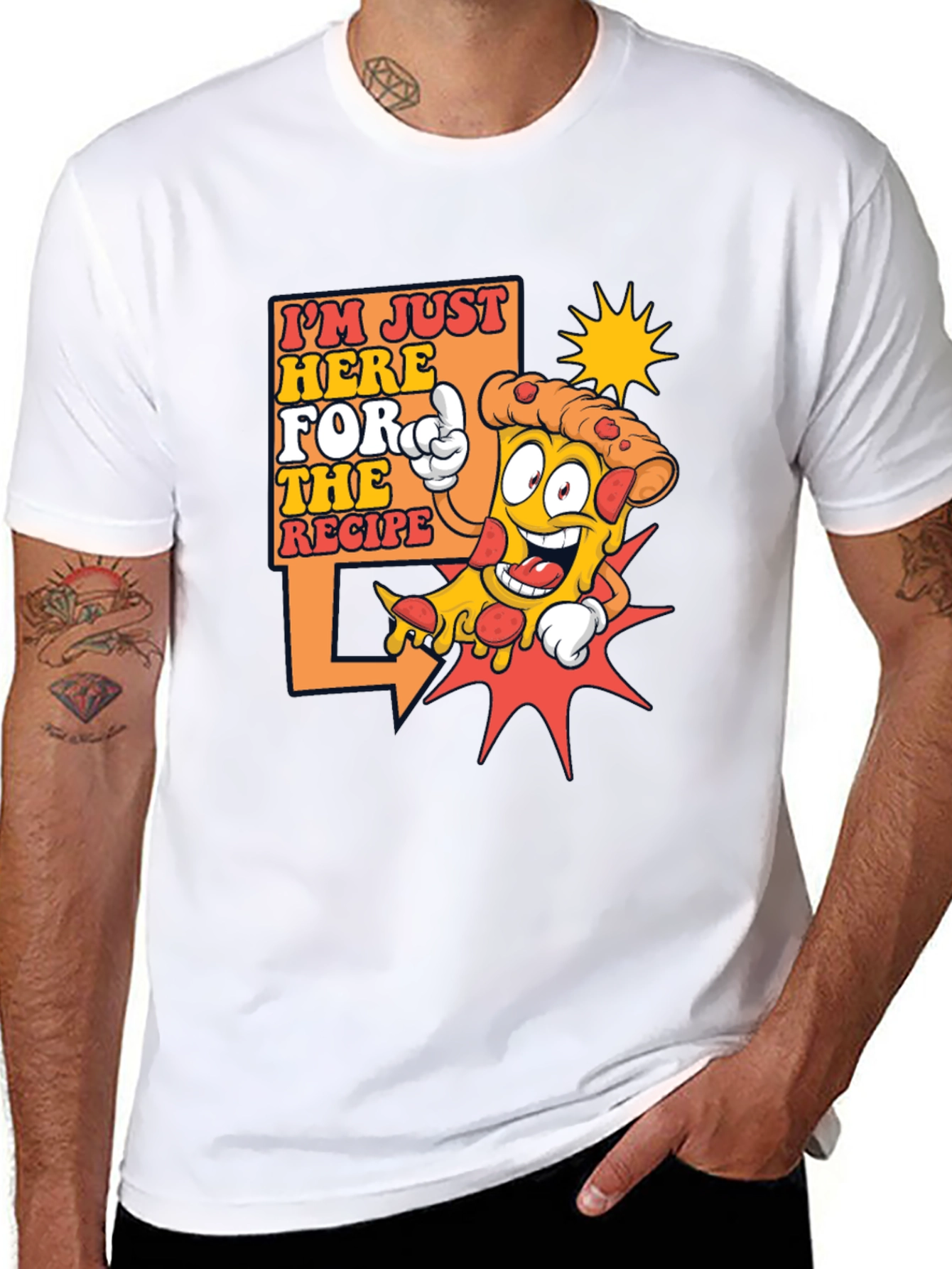 Funny Pizza Recipe T-Shirt - Foodie Tee