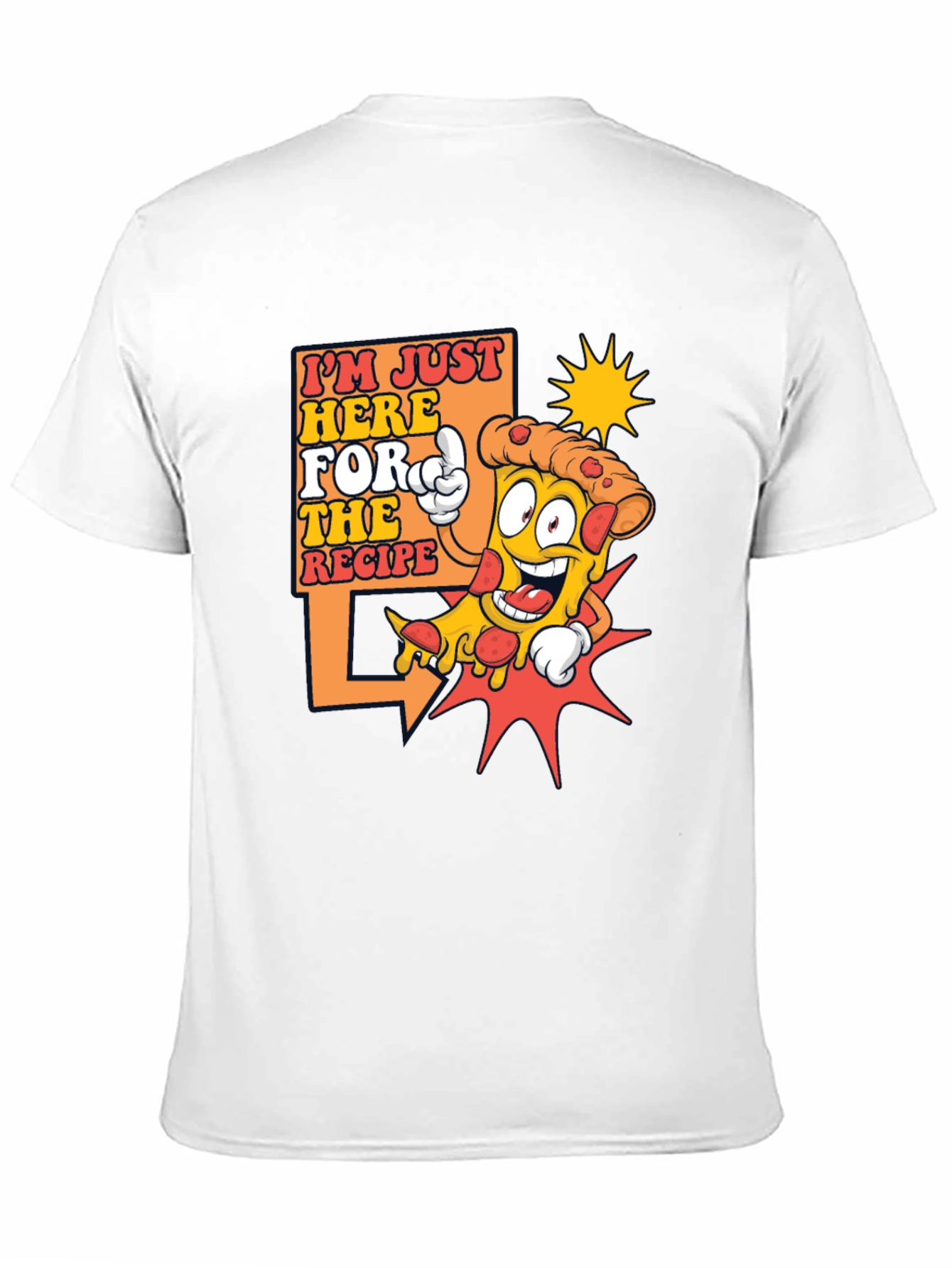 Funny Pizza Recipe T-Shirt - Foodie Tee