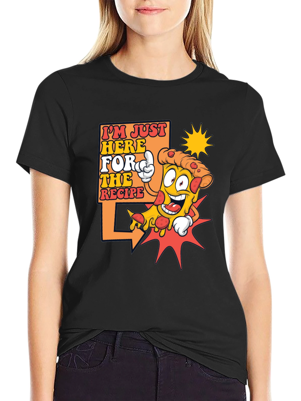 Funny Pizza Recipe T-Shirt - Foodie Tee