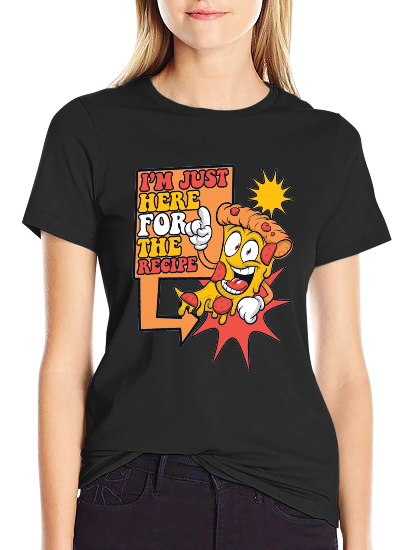 Funny Pizza Recipe T-Shirt - Foodie Tee