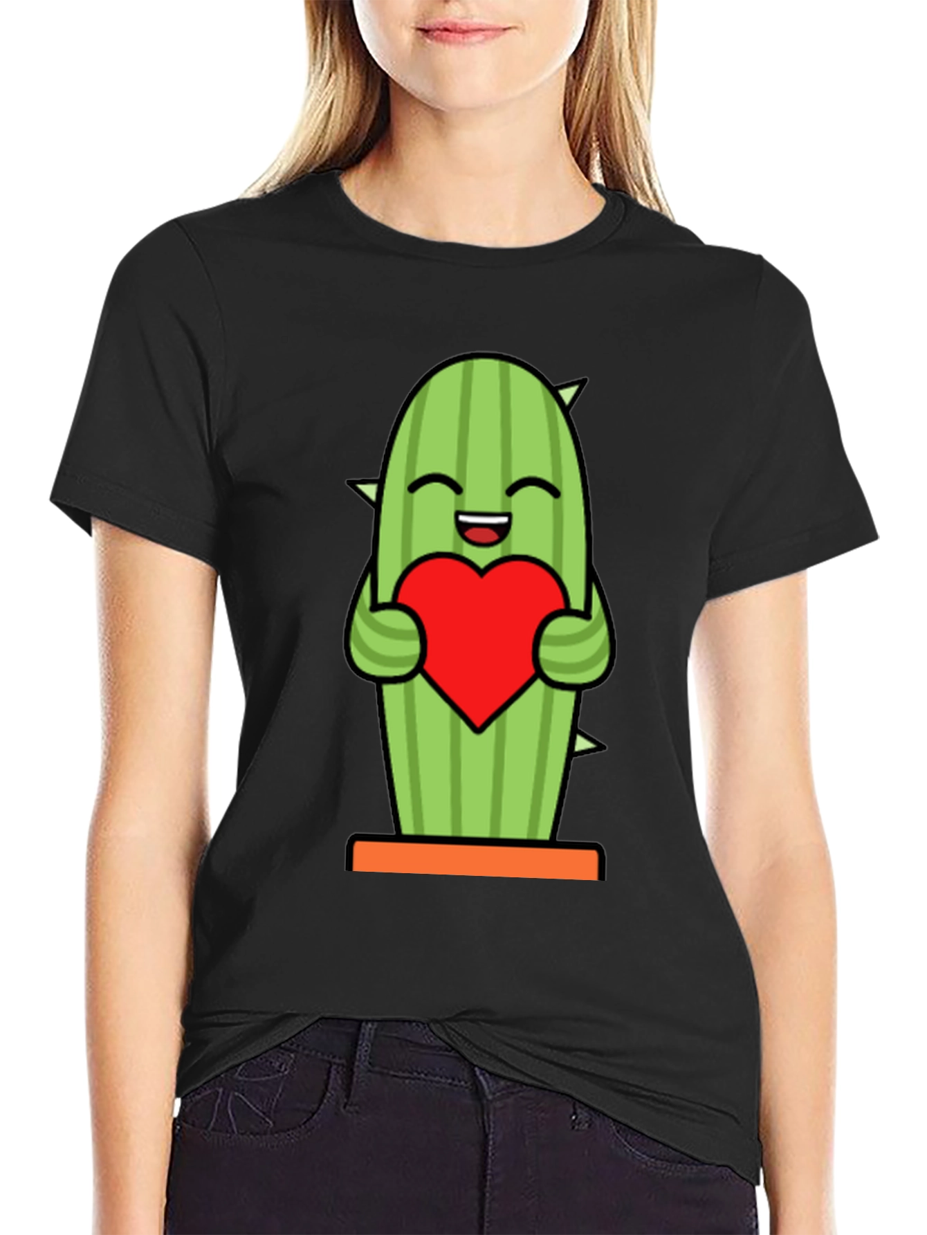 Cactus Heart Graphic Tee - Cute Plant Lover Shirt
