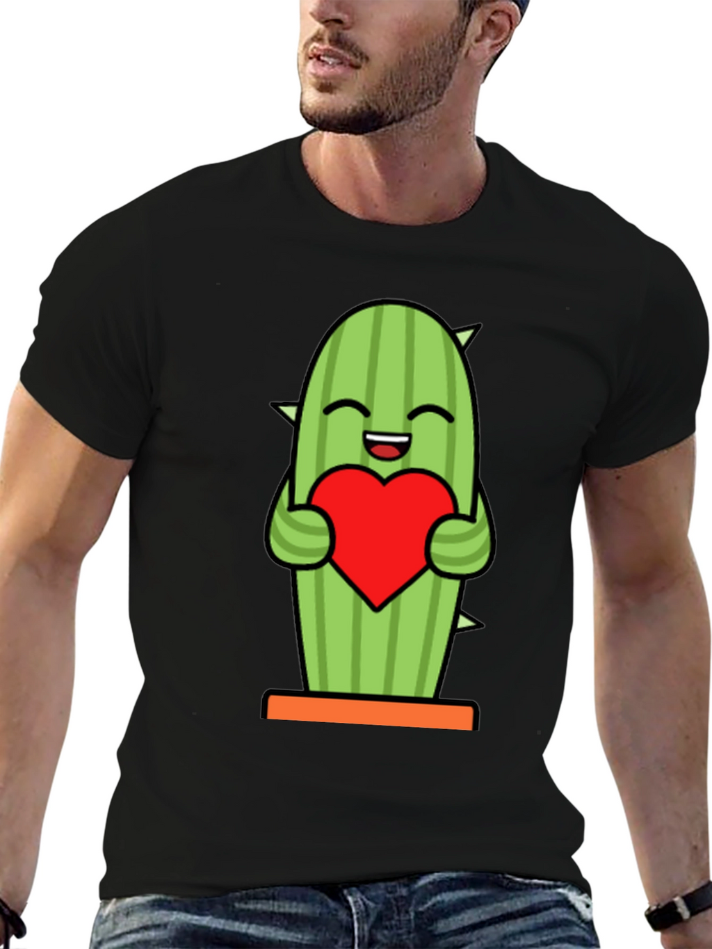 Cactus Heart Graphic Tee - Cute Plant Lover Shirt