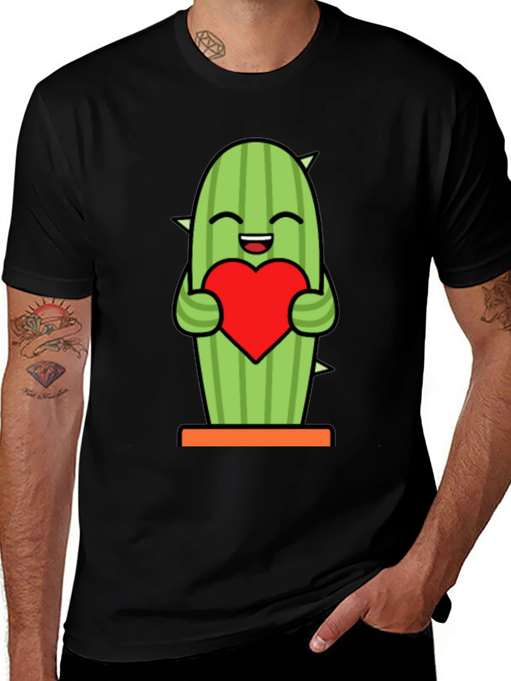 Cactus Heart Graphic Tee - Cute Plant Lover Shirt