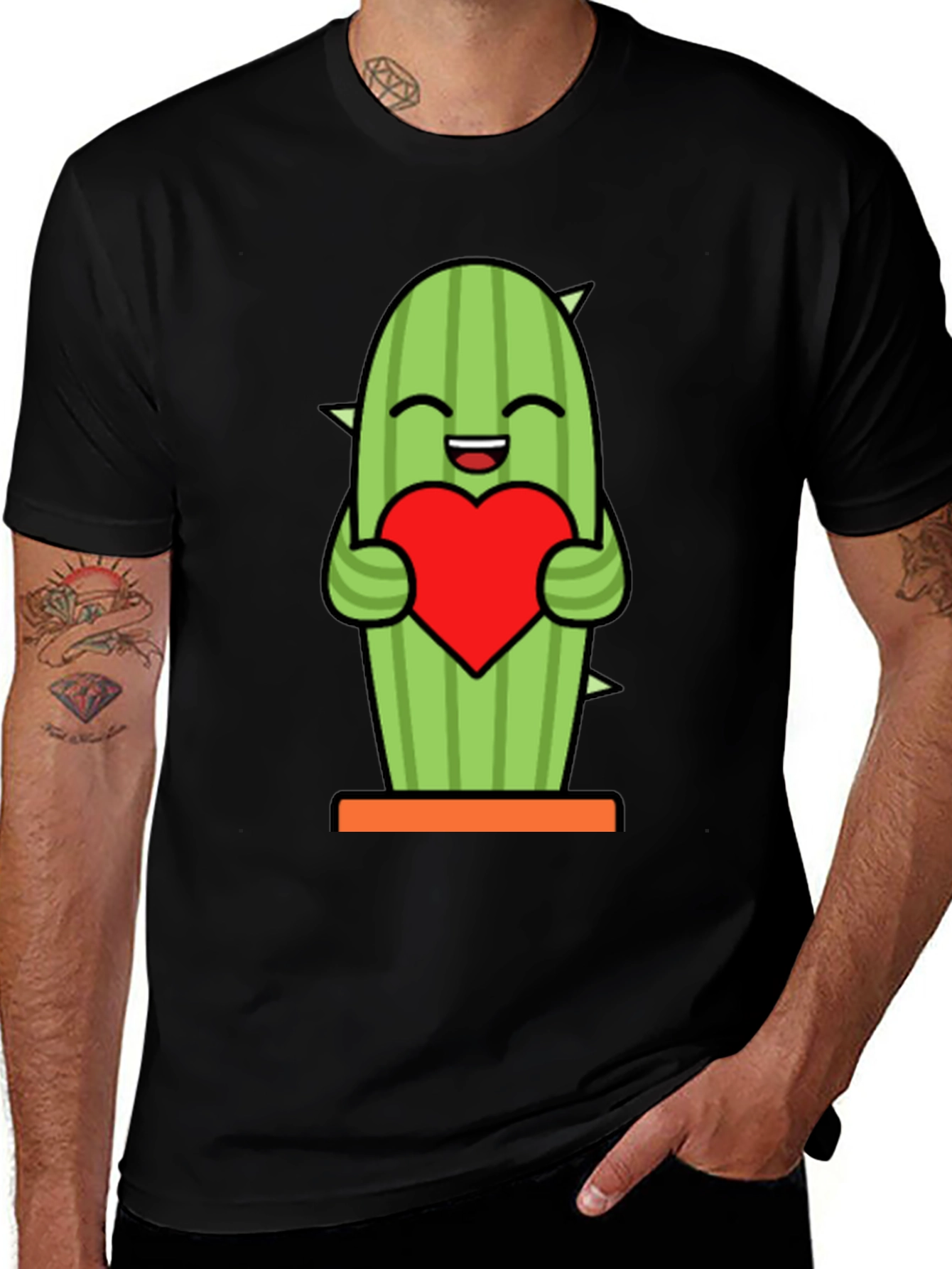 Cactus Heart Graphic Tee - Cute Plant Lover Shirt