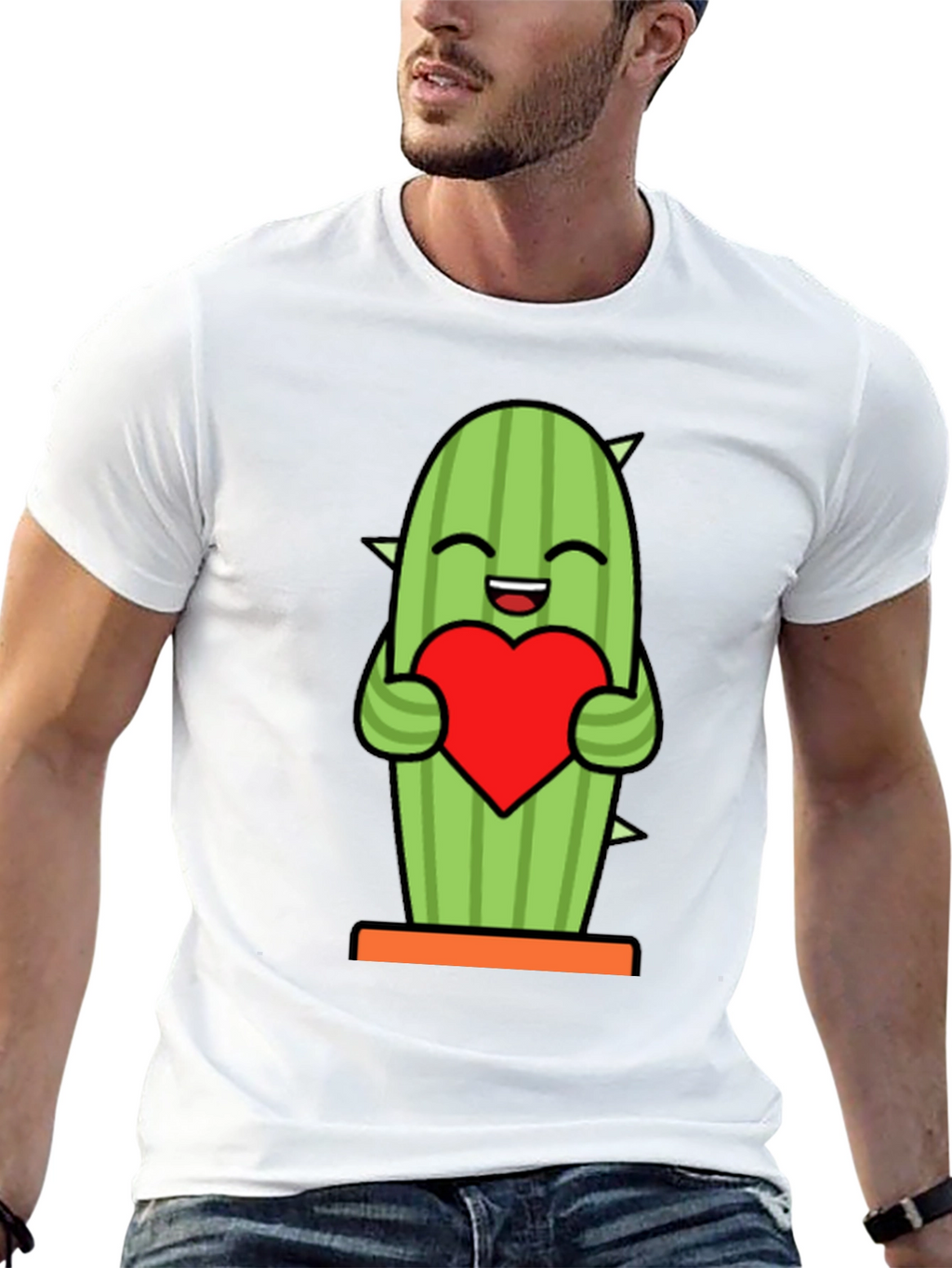 Cactus Heart Graphic Tee - Cute Plant Lover Shirt