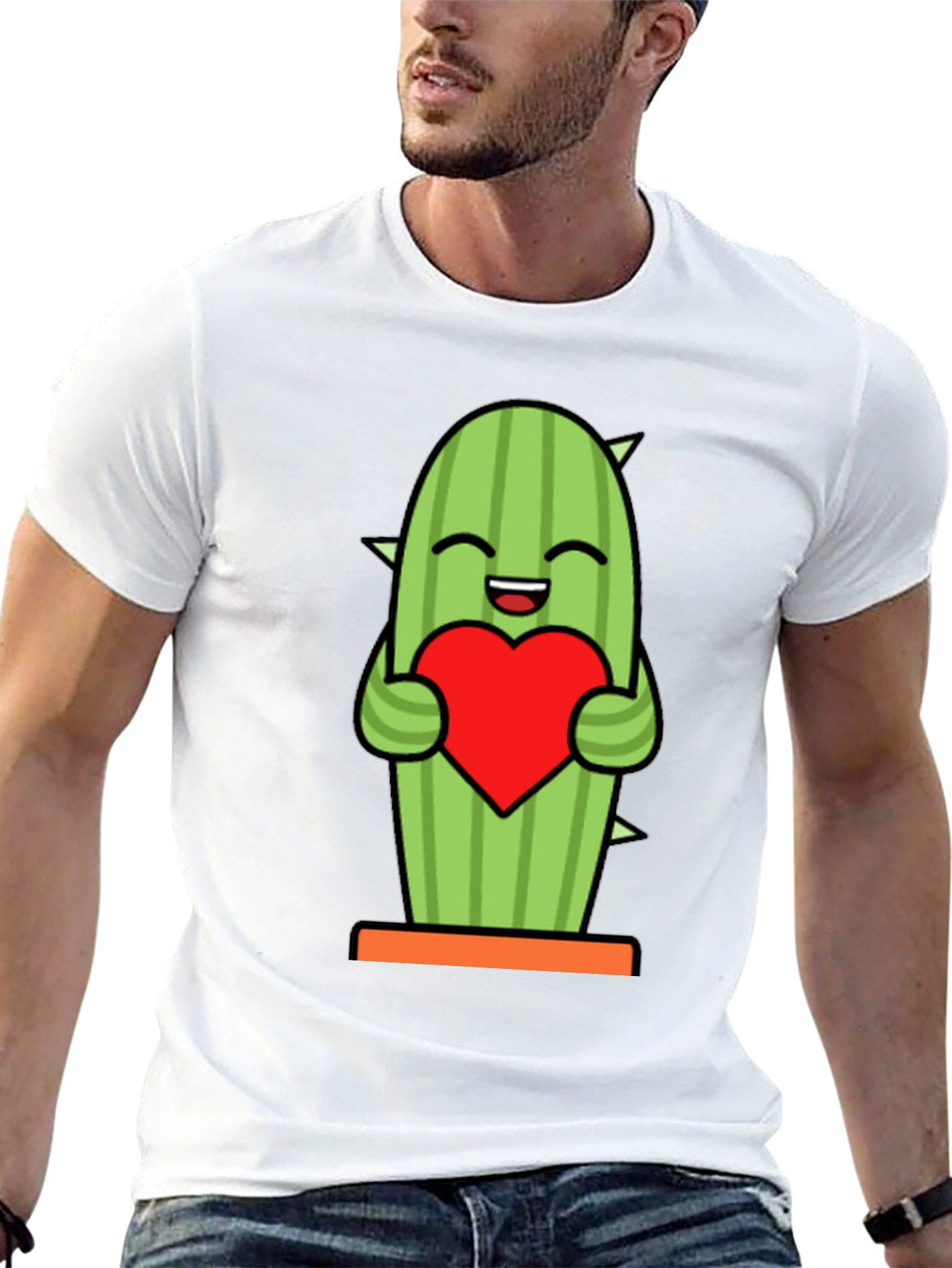 Cactus Heart Graphic Tee - Cute Plant Lover Shirt