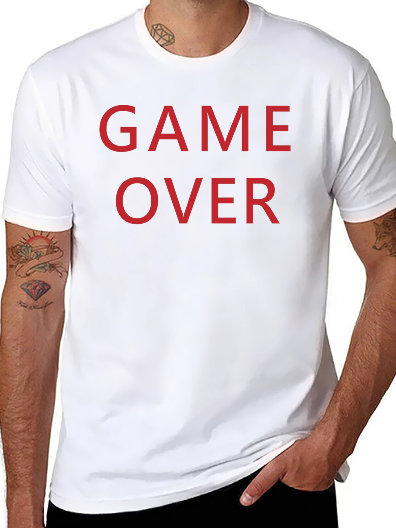 Game Over T-Shirt - Red Text on Black