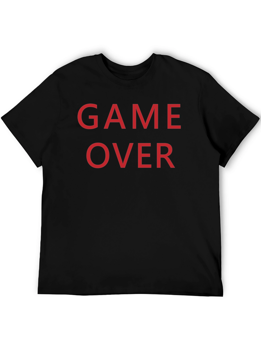 Game Over T-Shirt - Red Text on Black