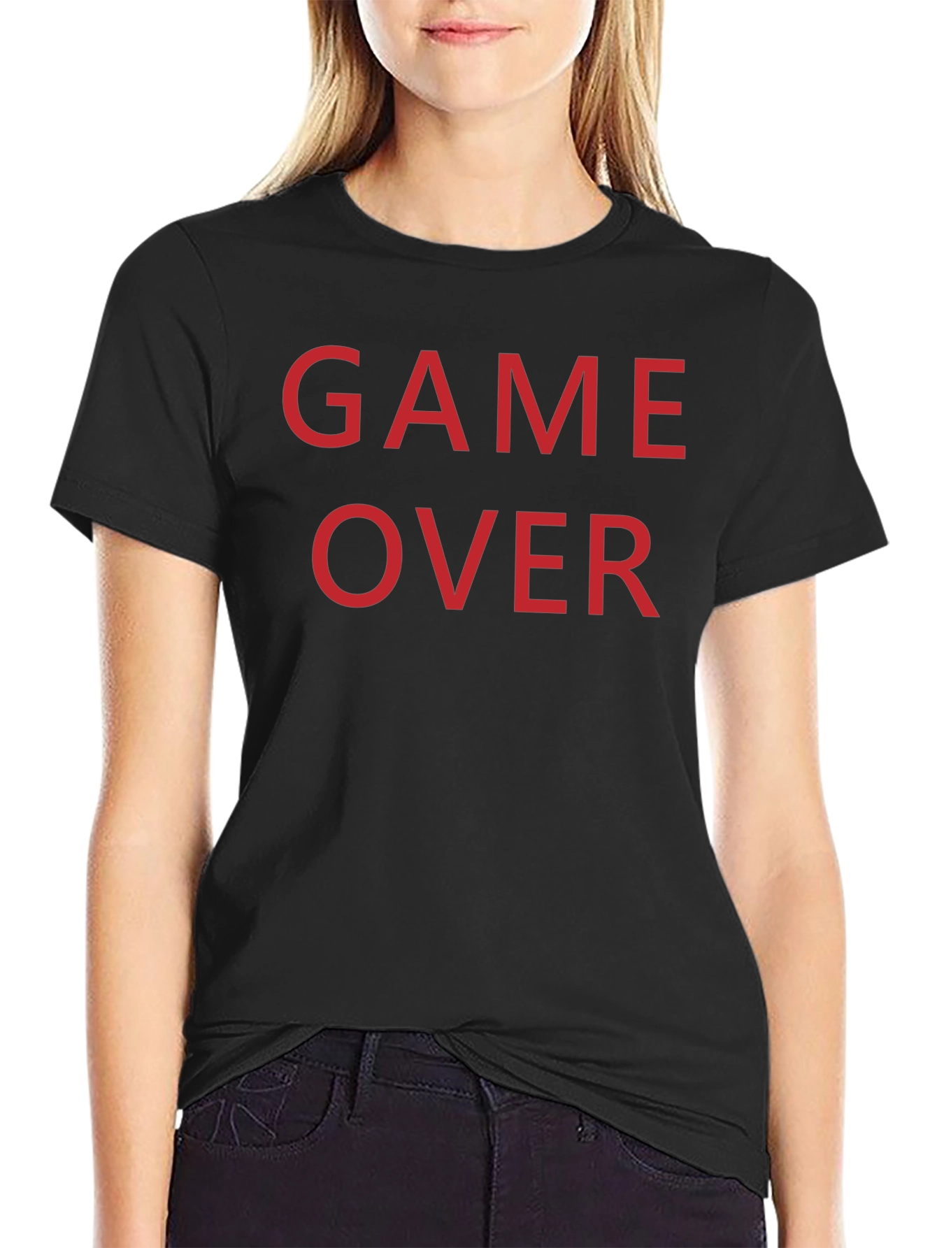 Game Over T-Shirt - Red Text on Black