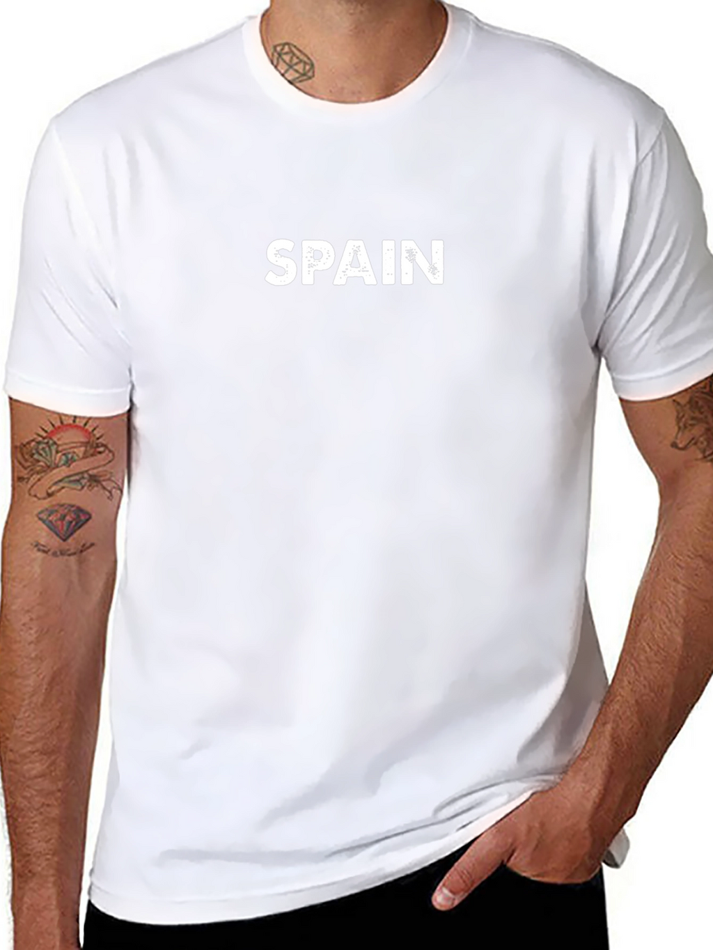Spain T-Shirt - Black Cotton Tee