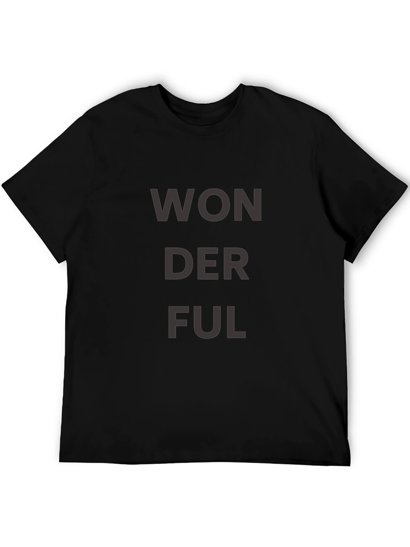 Wonderful Graphic Tee - Stylish Black T-Shirt
