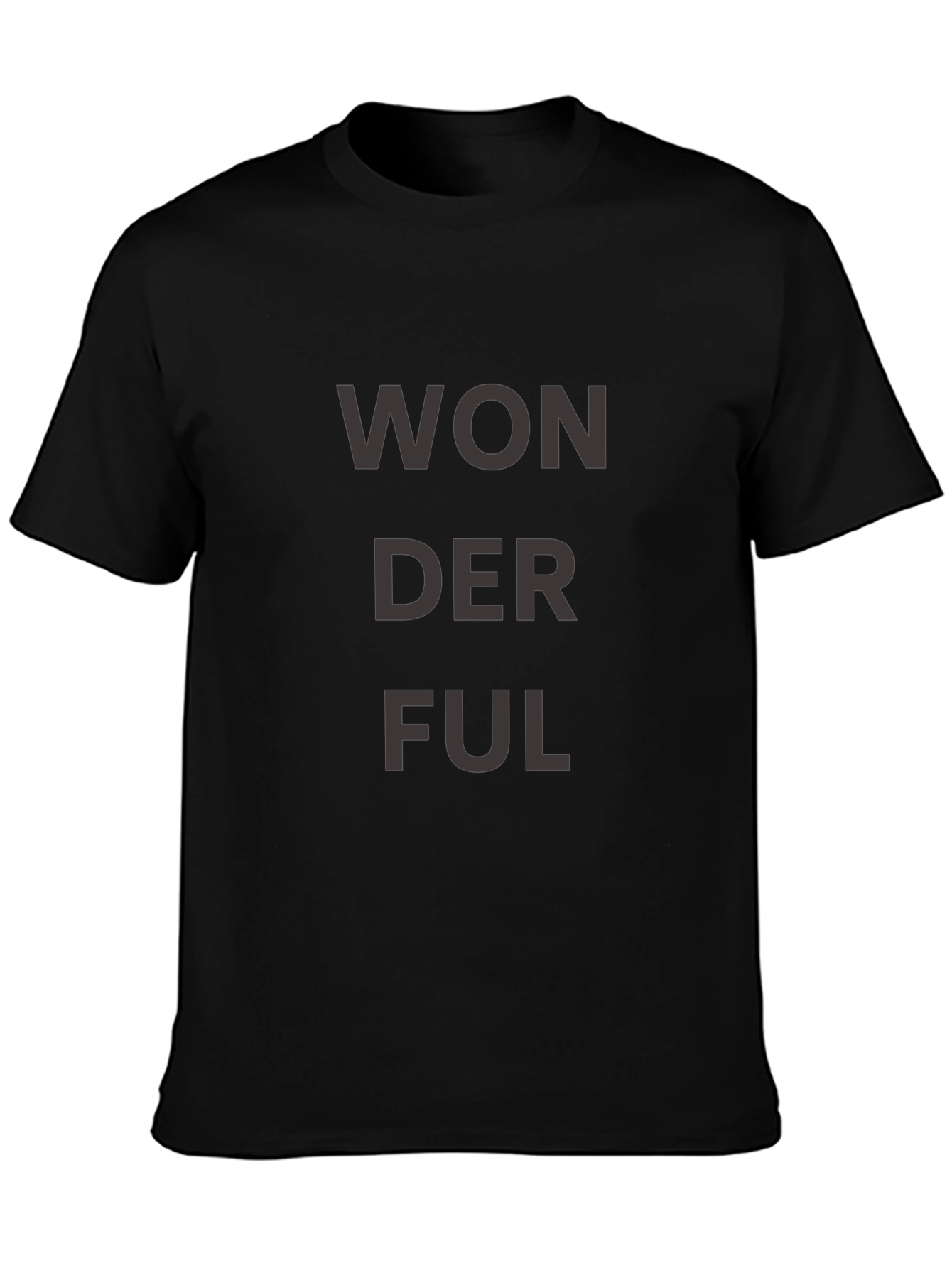 Wonderful Graphic Tee - Stylish Black T-Shirt