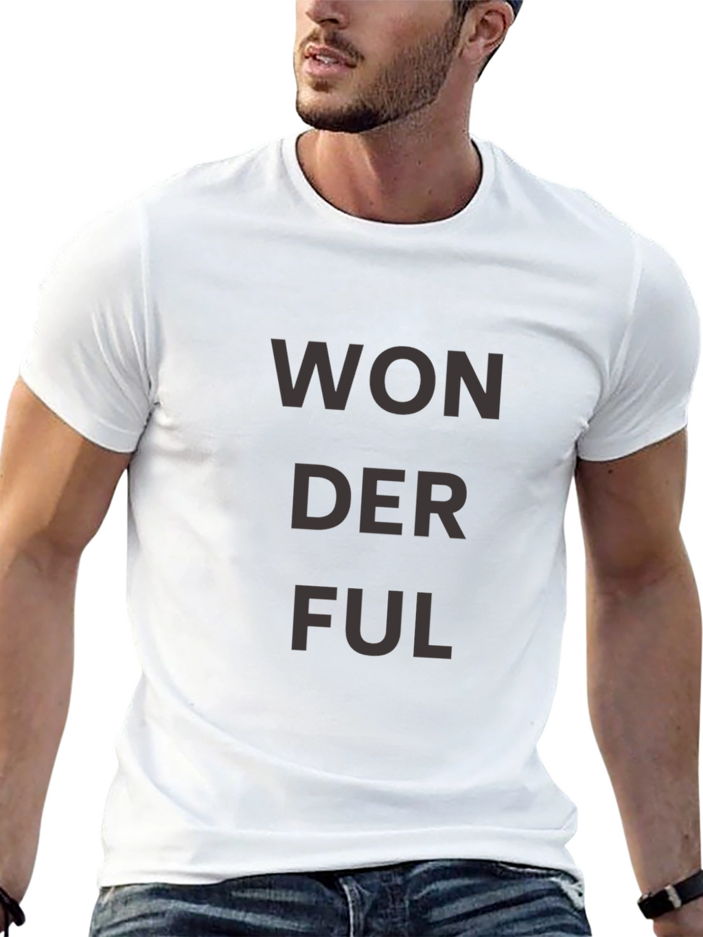 Wonderful Graphic Tee - Stylish Black T-Shirt