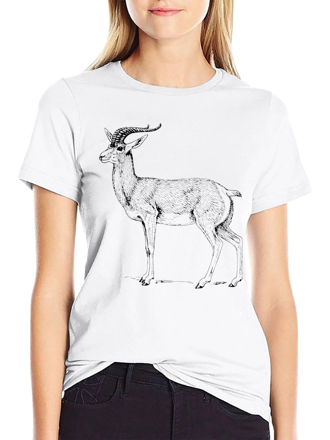 Black Gazelle Graphic Tee - Mens Fashion