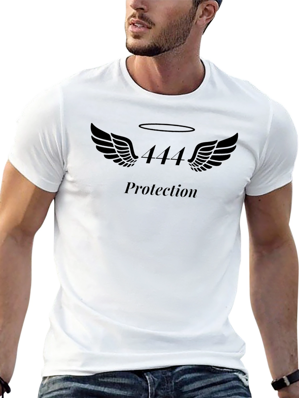 444 Angel Number Protection Graphic Tee