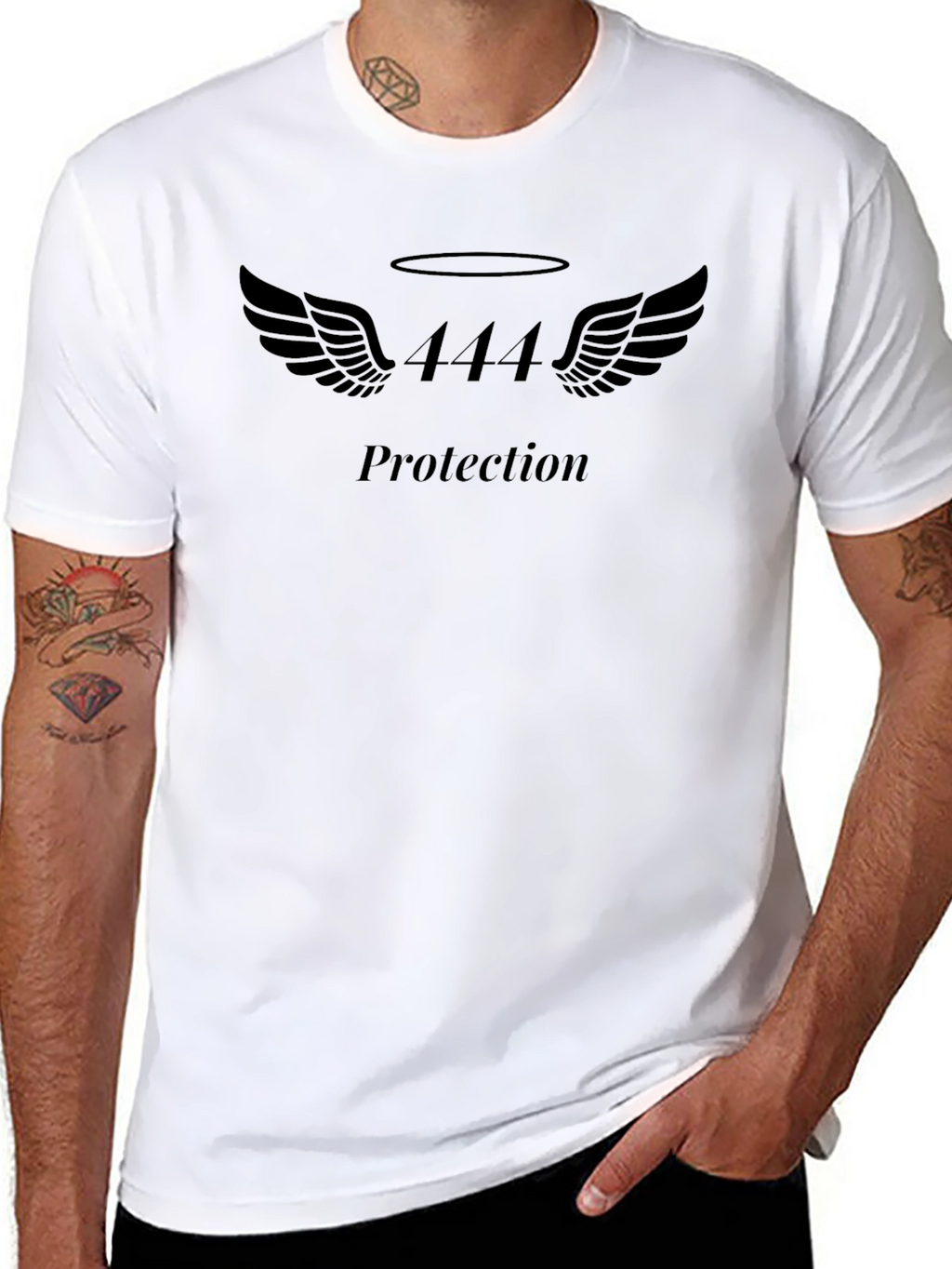 444 Angel Number Protection Graphic Tee