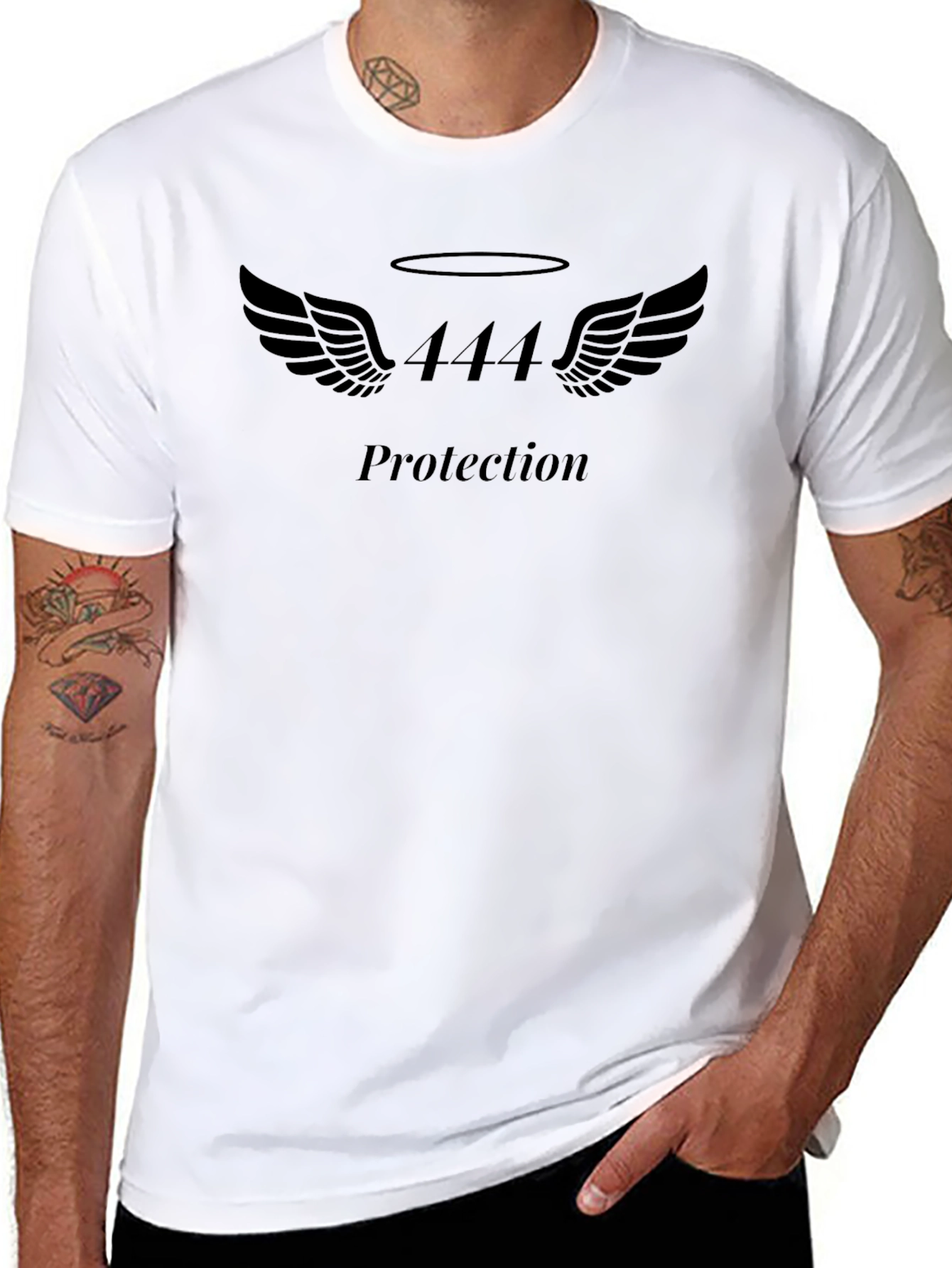 444 Angel Number Protection Graphic Tee