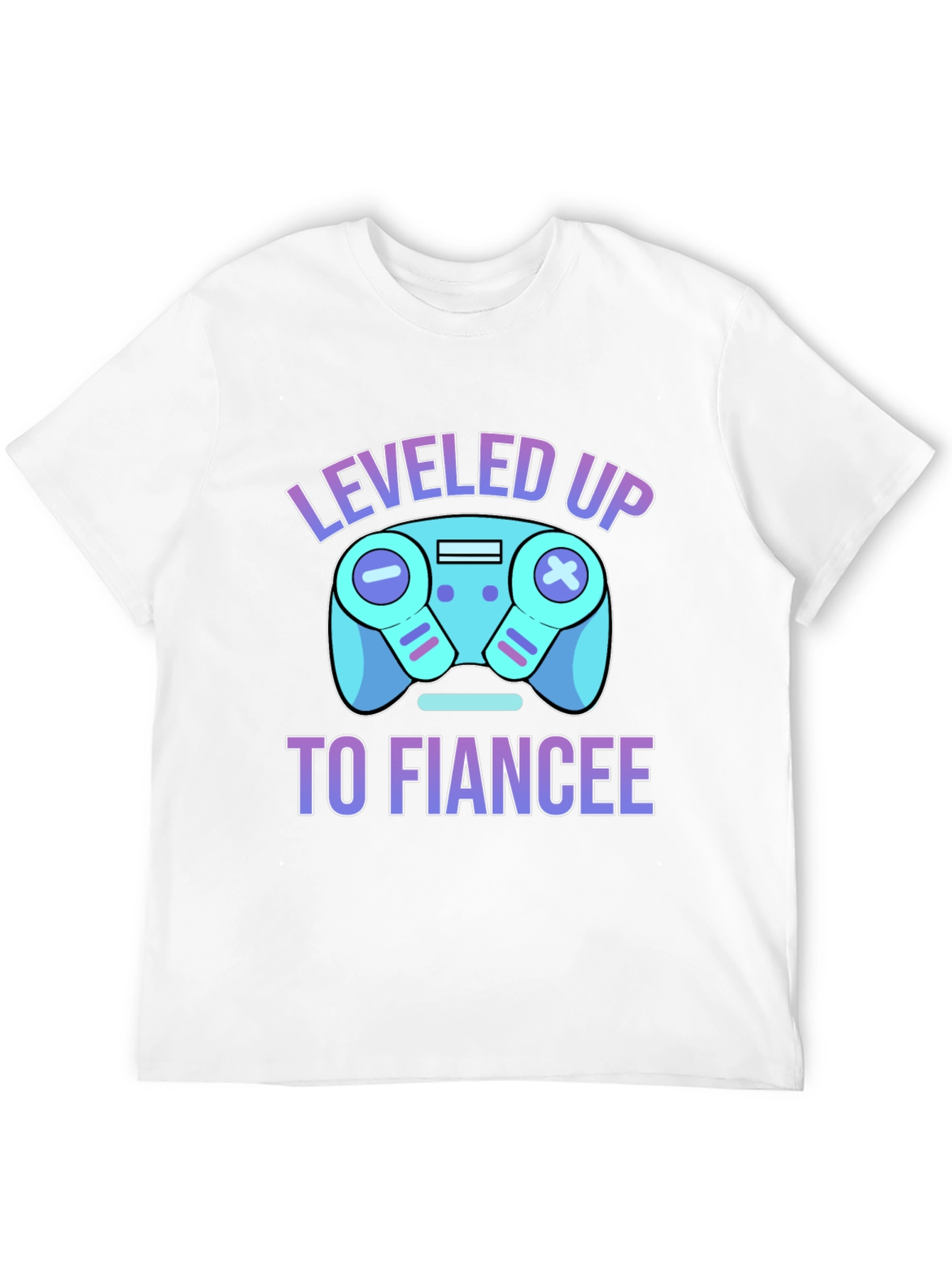 Leveled Up to Fiancee T-Shirt - Gamer Engagement Tee