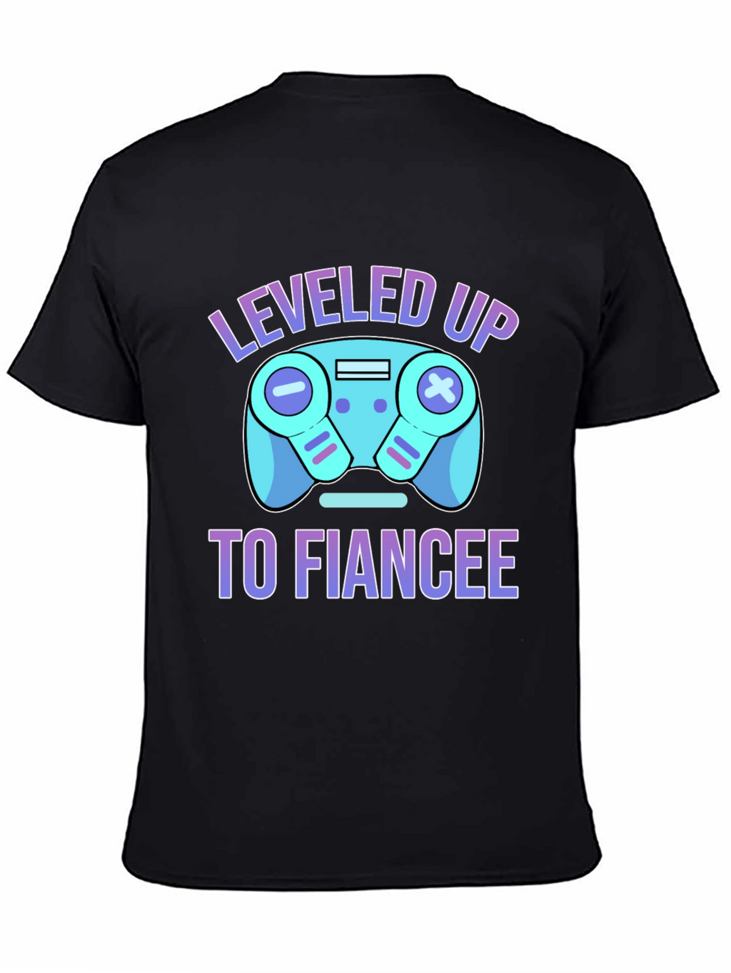 Leveled Up to Fiancee T-Shirt - Gamer Engagement Tee
