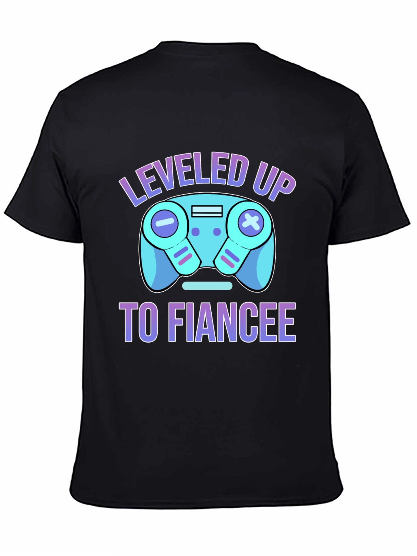 Leveled Up to Fiancee T-Shirt - Gamer Engagement Tee