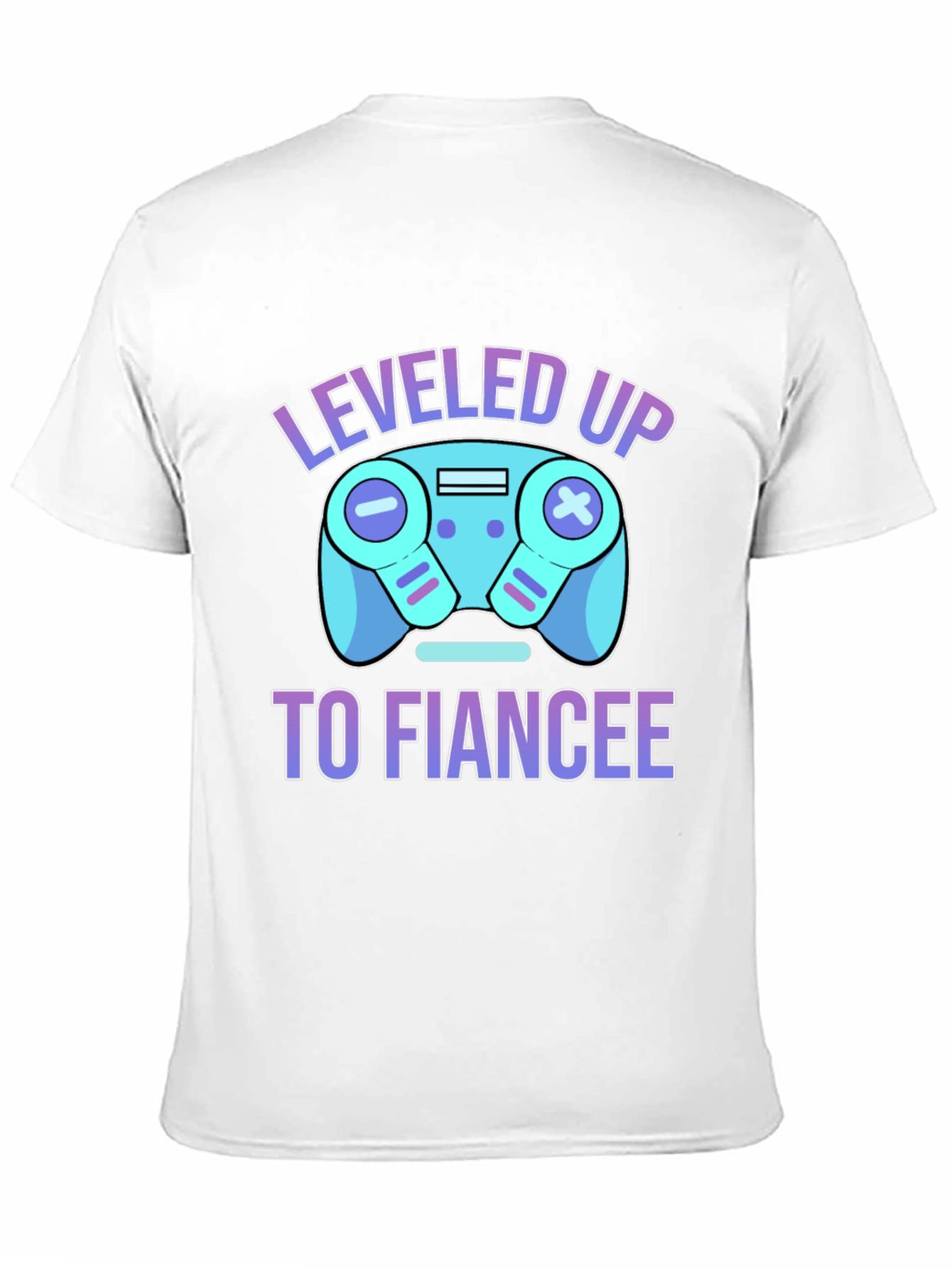 Leveled Up to Fiancee T-Shirt - Gamer Engagement Tee