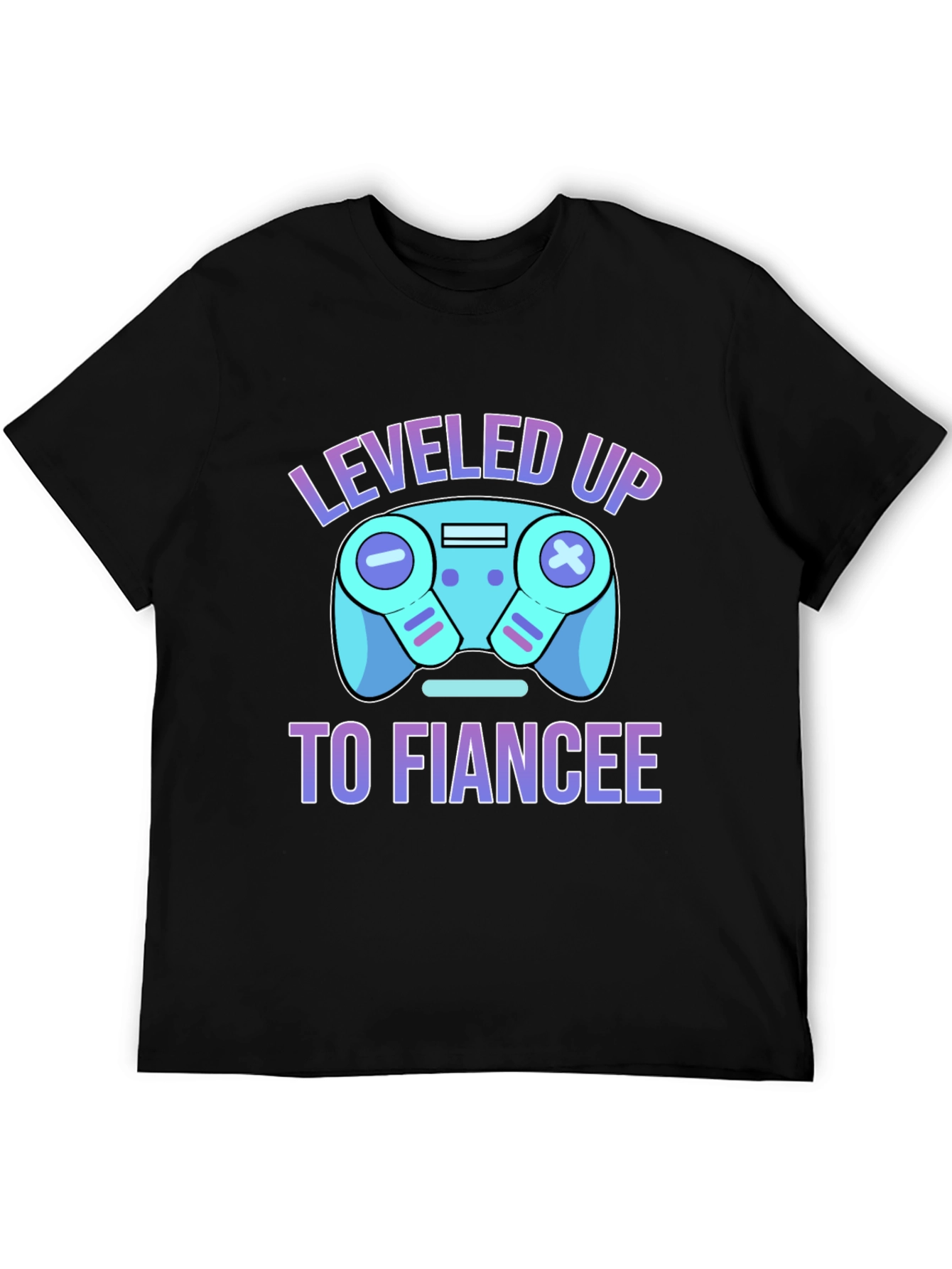 Leveled Up to Fiancee T-Shirt - Gamer Engagement Tee