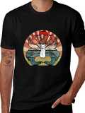 Nine-Tailed Fox Retro T-Shirt - Kitsune Design