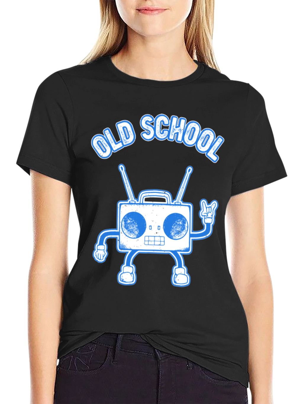 Old School Boombox Graphic Tee - Retro Music Lover