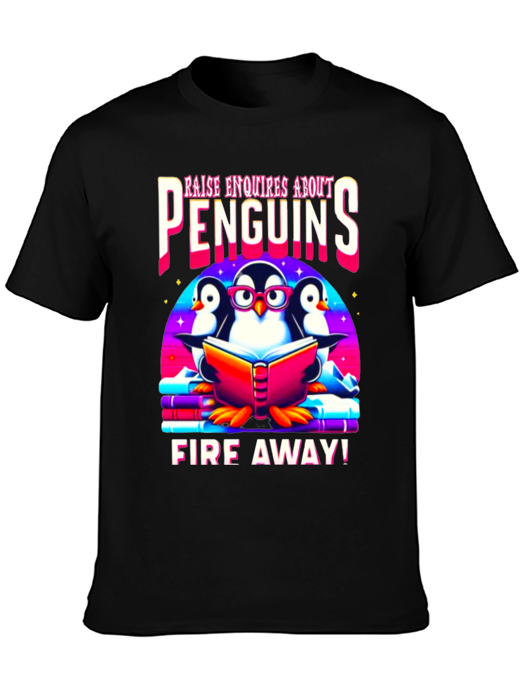 Penguins Reading Book T-Shirt