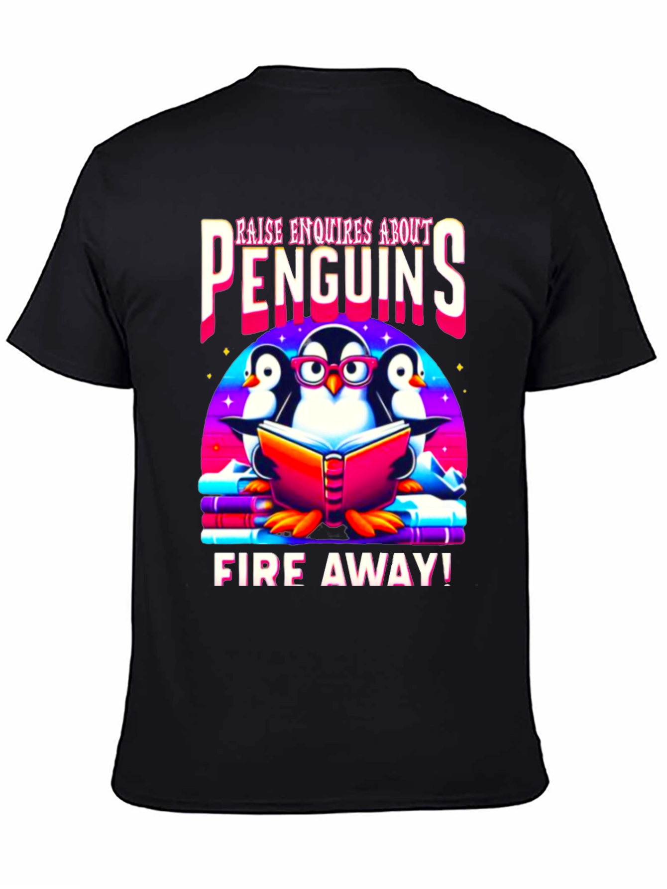 Penguins Reading Book T-Shirt