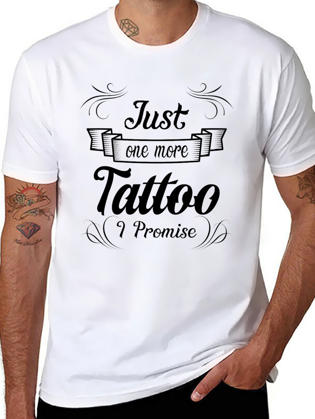 Just One More Tattoo Black T-Shirt