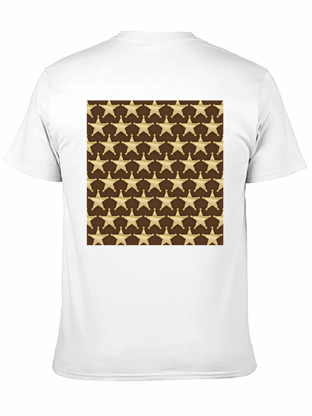 Sheriff Star Pattern T-Shirt - Western Style