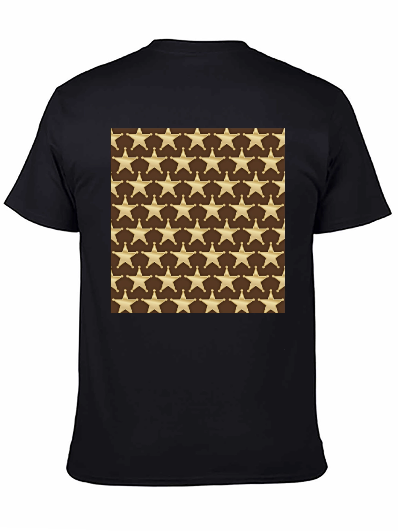 Sheriff Star Pattern T-Shirt - Western Style