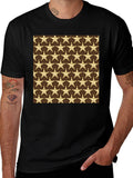 Sheriff Star Pattern T-Shirt - Western Style