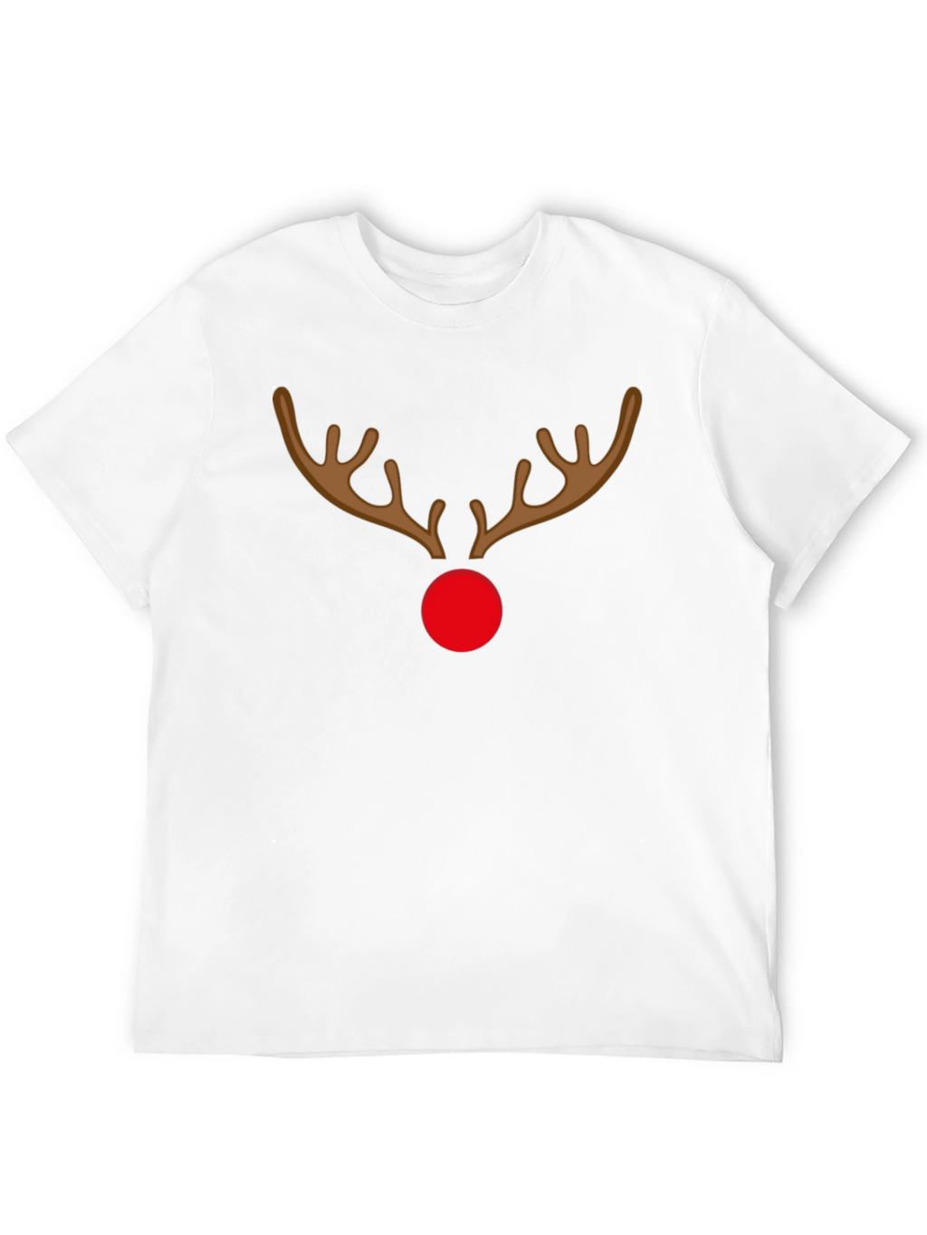 Festive Reindeer Graphic Tee - Holiday Spirit
