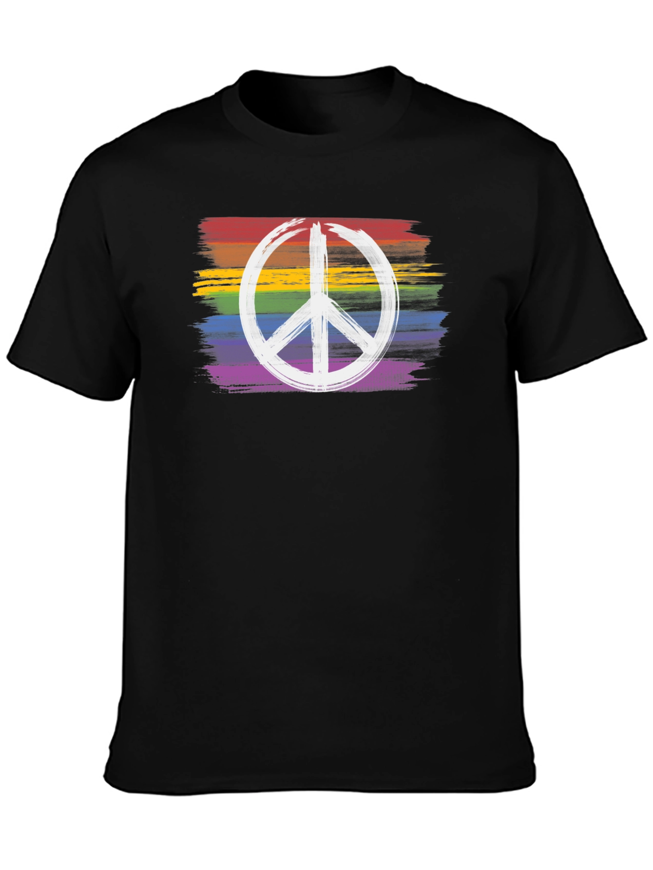 Rainbow Peace Sign Graphic Tee