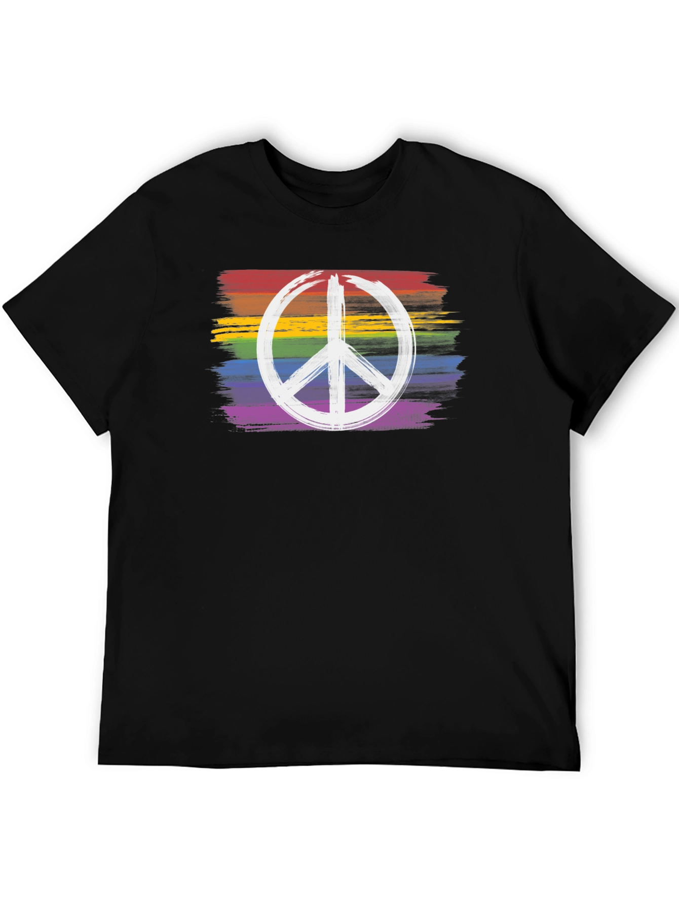 Rainbow Peace Sign Graphic Tee