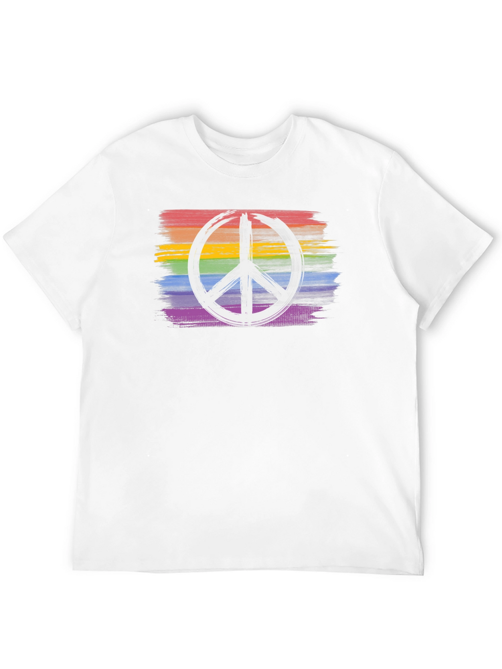 Rainbow Peace Sign Graphic Tee