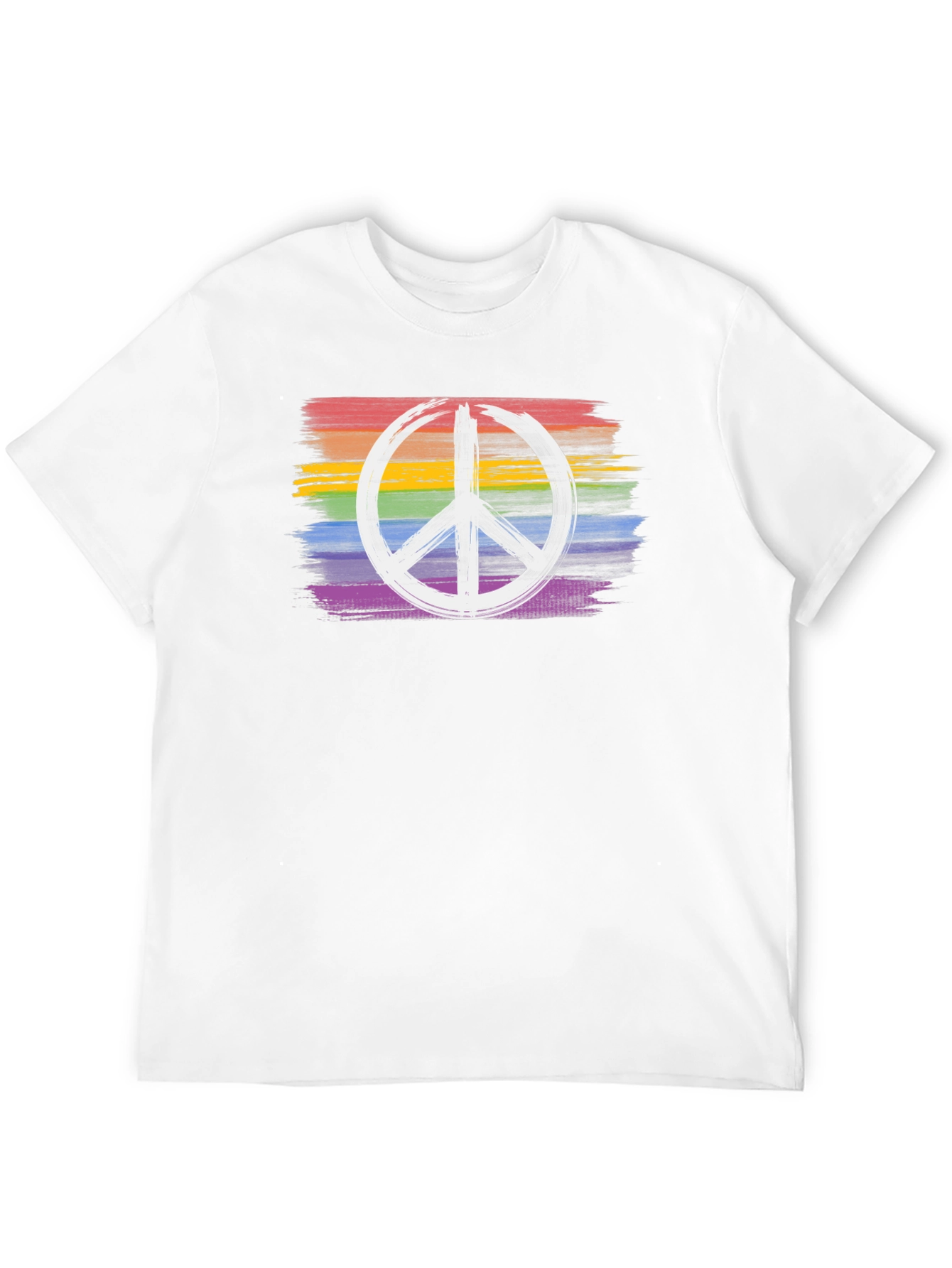 Rainbow Peace Sign Graphic Tee