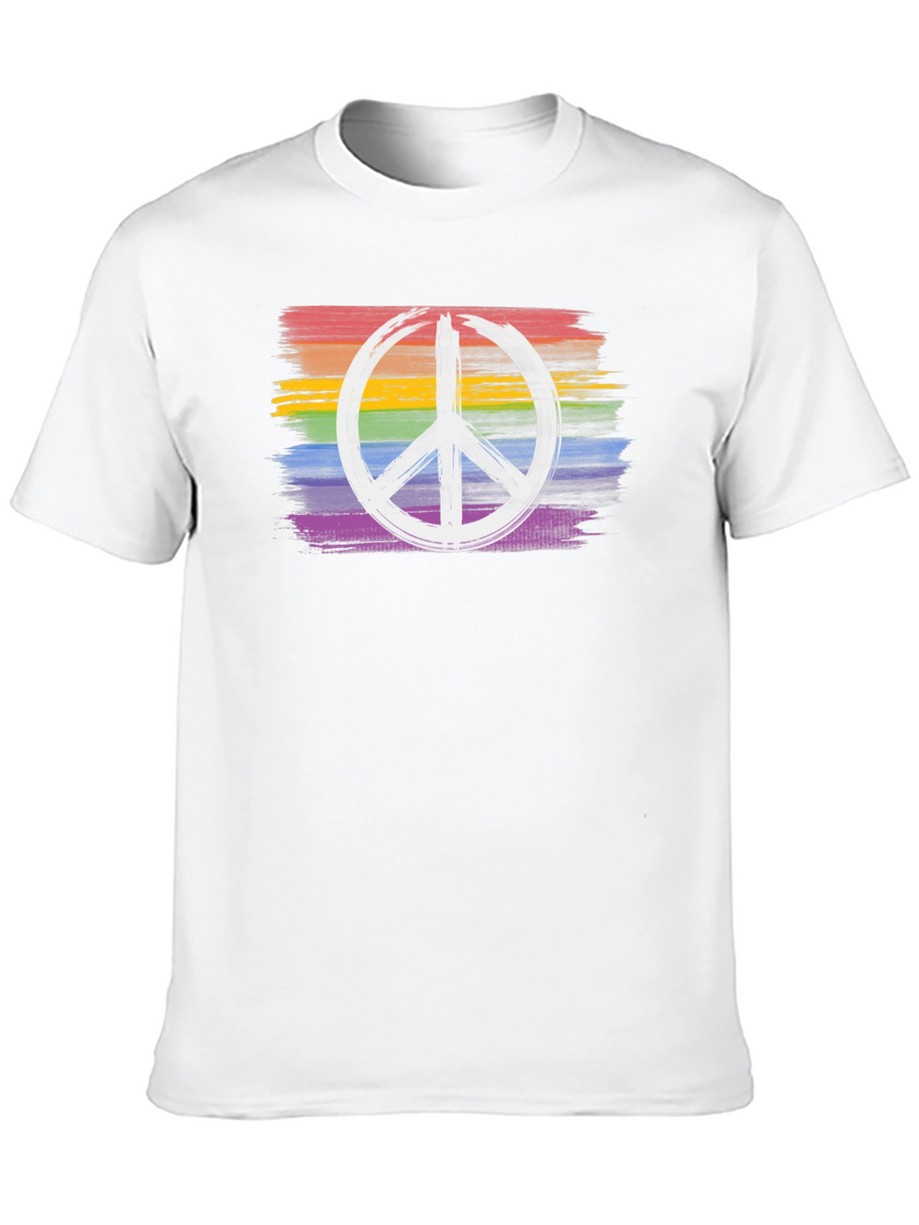 Rainbow Peace Sign Graphic Tee