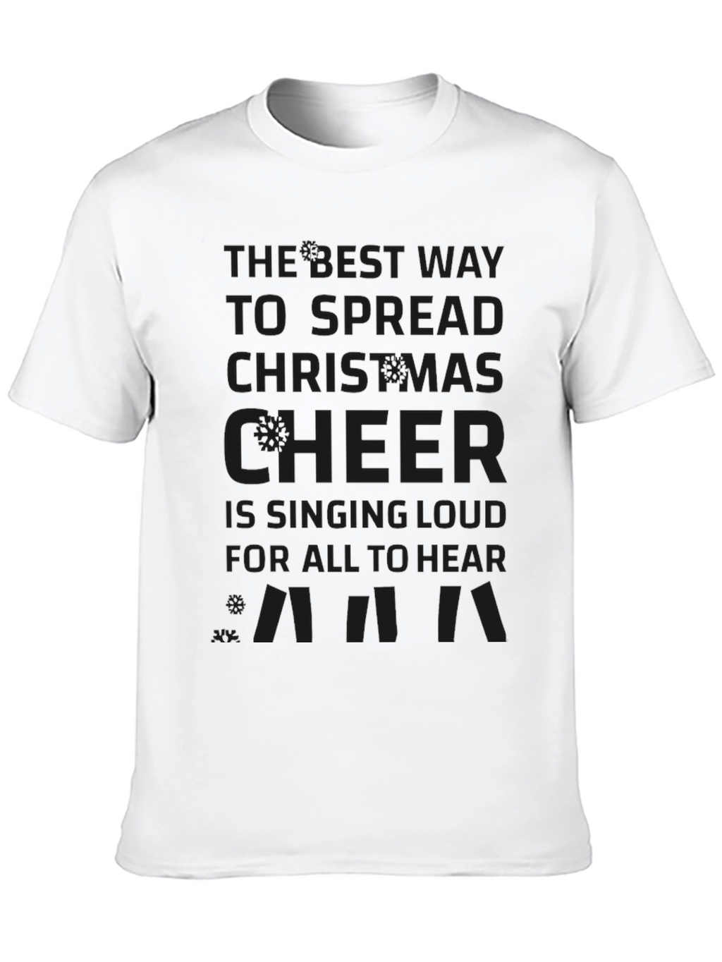 Christmas Cheer T-Shirt - Singing Loud Elf Quote Tee