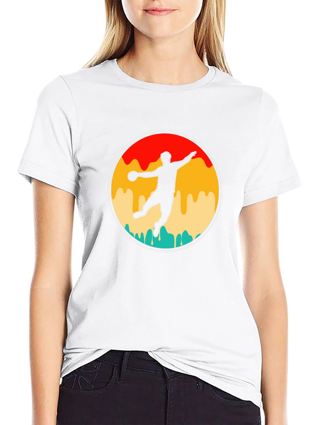 Retro Handball Player T-Shirt