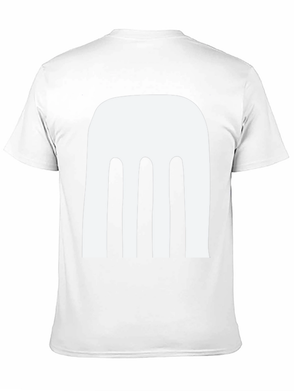 Abstract White Design Black T-Shirt