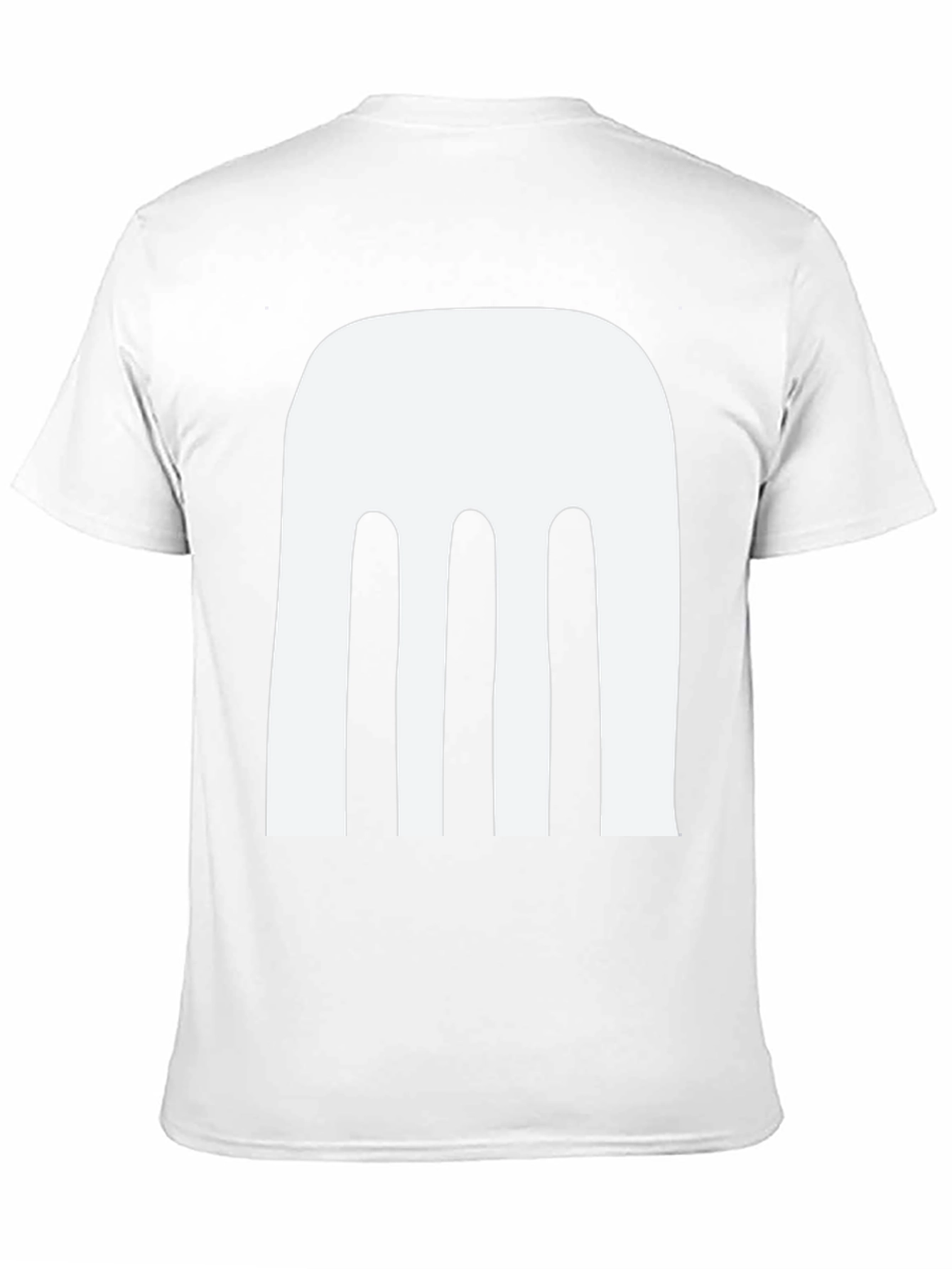 Abstract White Design Black T-Shirt