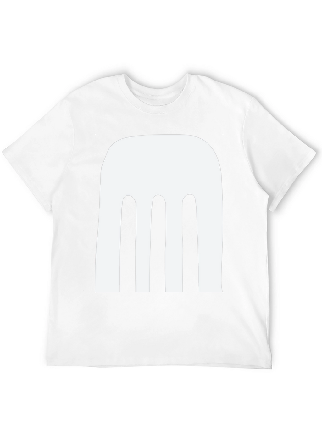 Abstract White Design Black T-Shirt