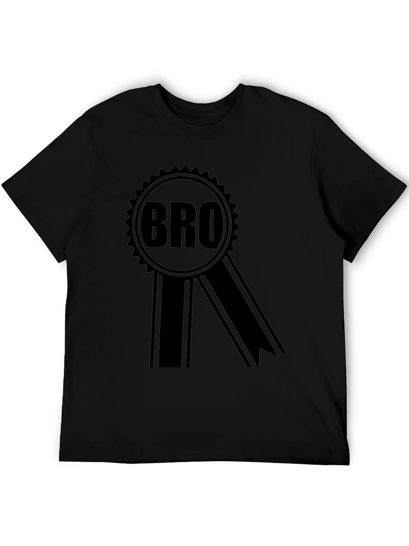 Bro Award Ribbon Graphic T-Shirt - Classic Crew Neck Tee