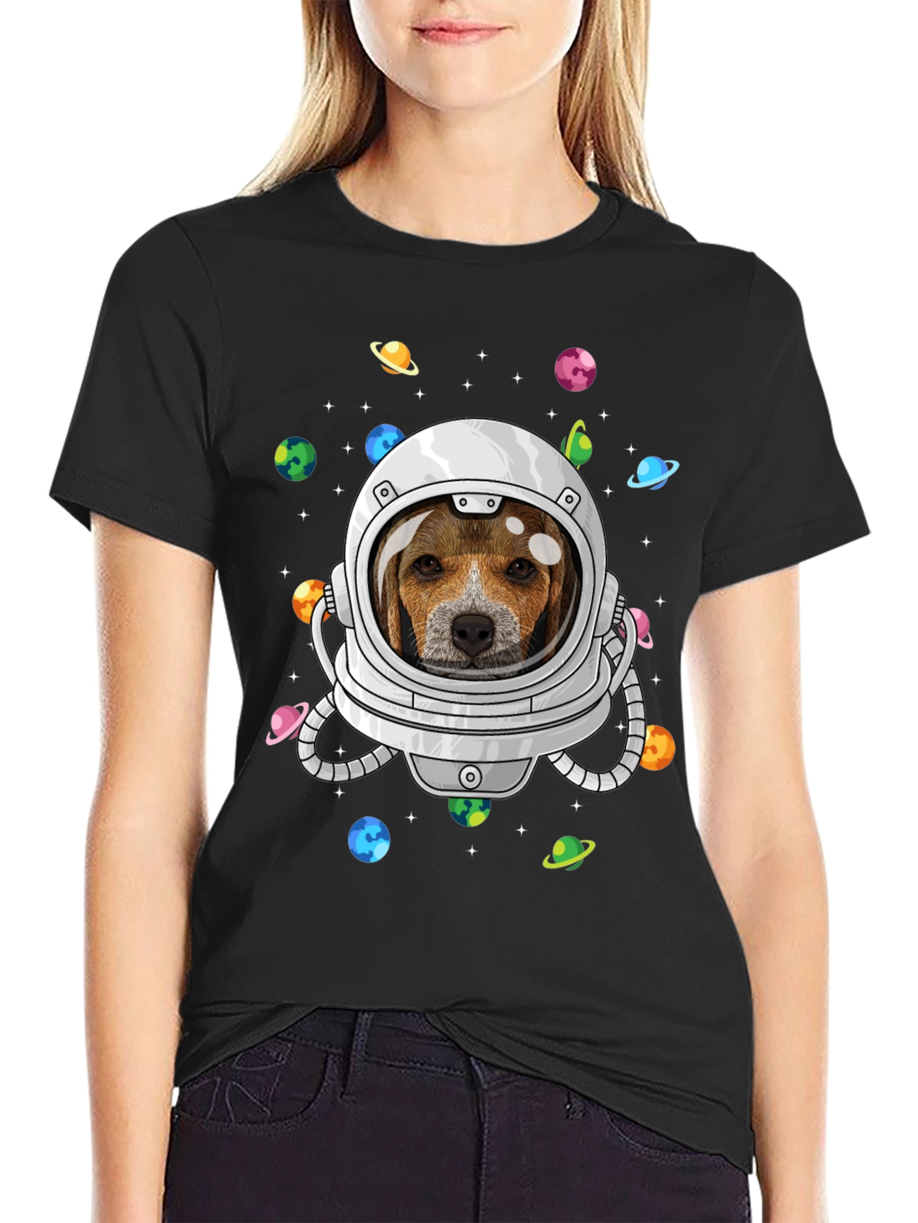 Beagle Astronaut T-Shirt – Space Dog Graphic Tee