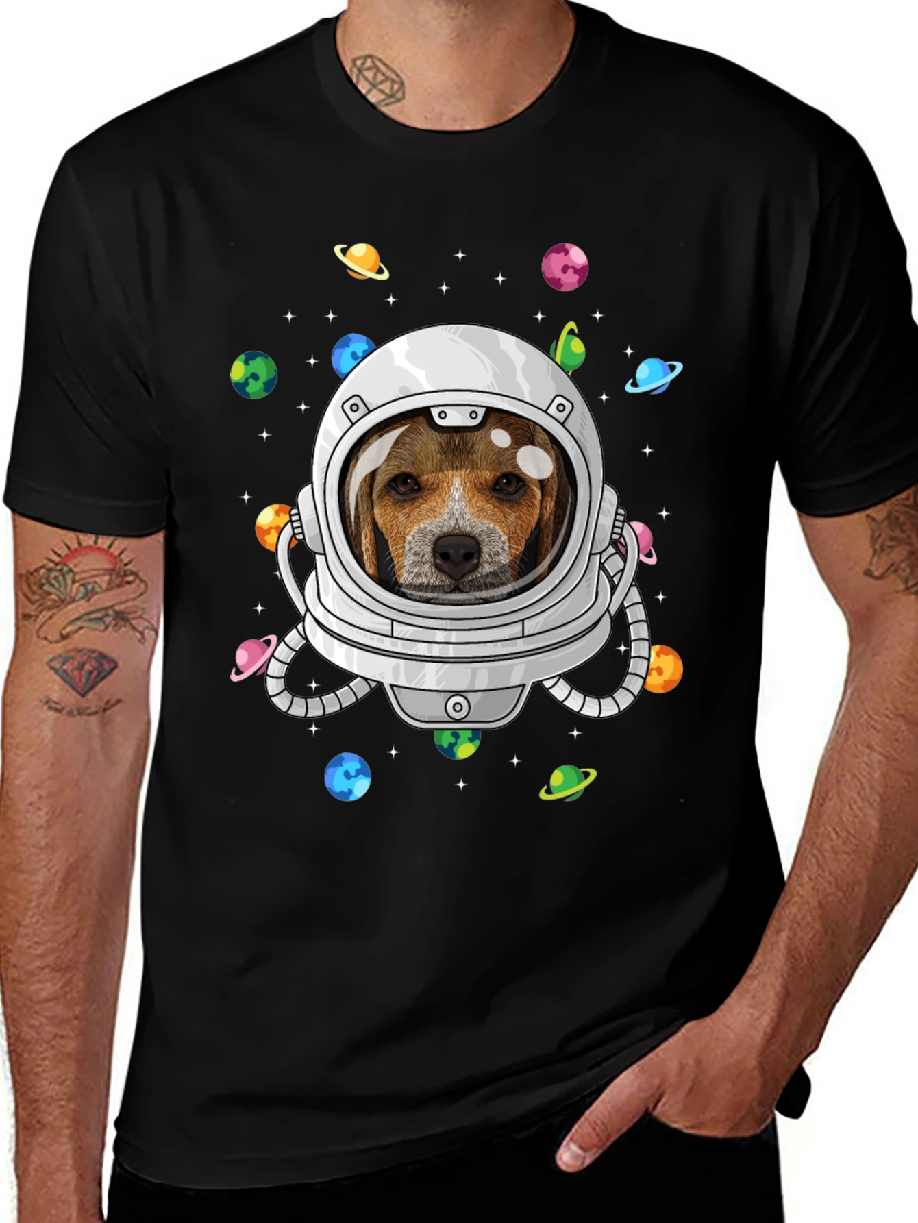 Beagle Astronaut T-Shirt – Space Dog Graphic Tee